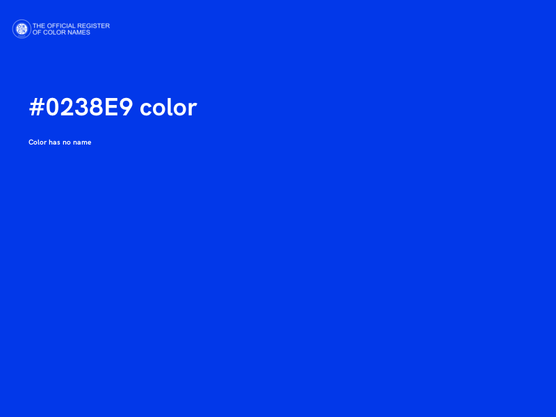 #0238E9 color image