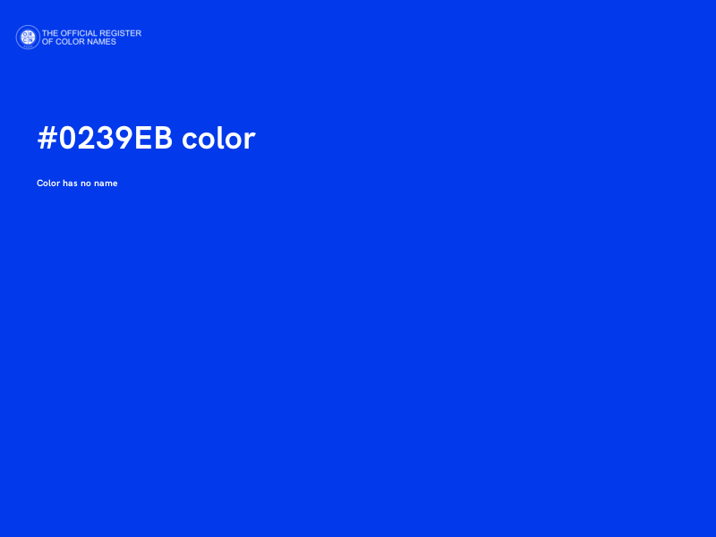 #0239EB color image