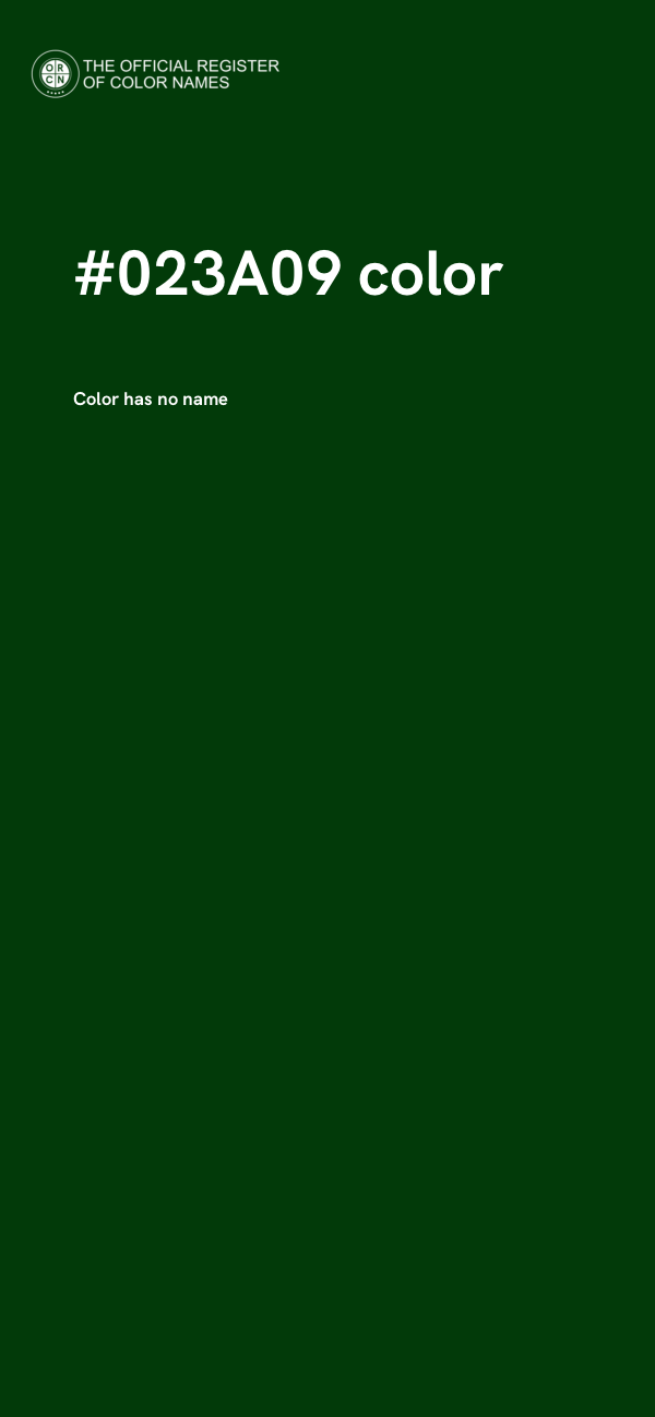#023A09 color image