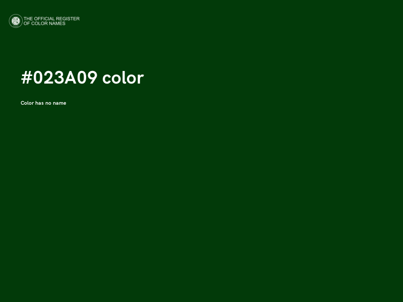 #023A09 color image
