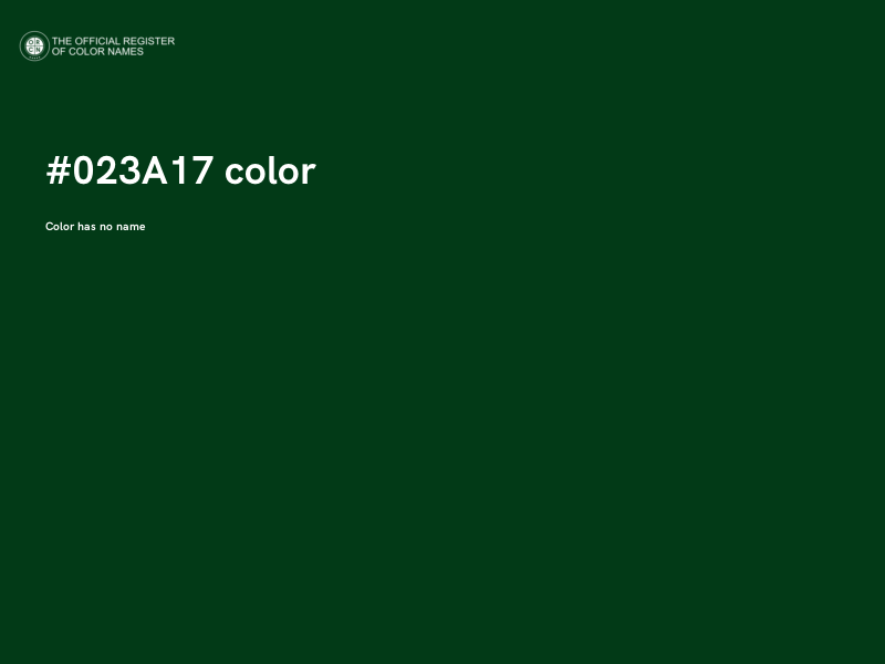 #023A17 color image