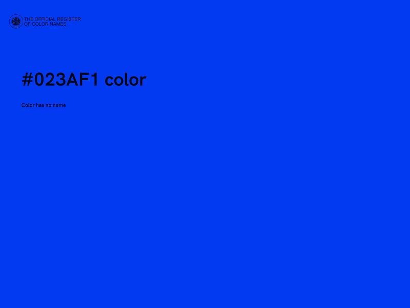 #023AF1 color image