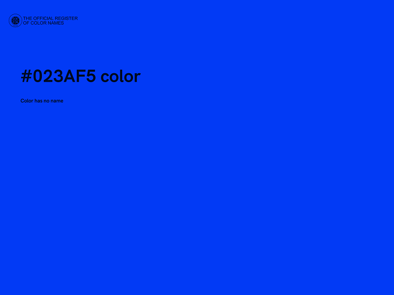 #023AF5 color image