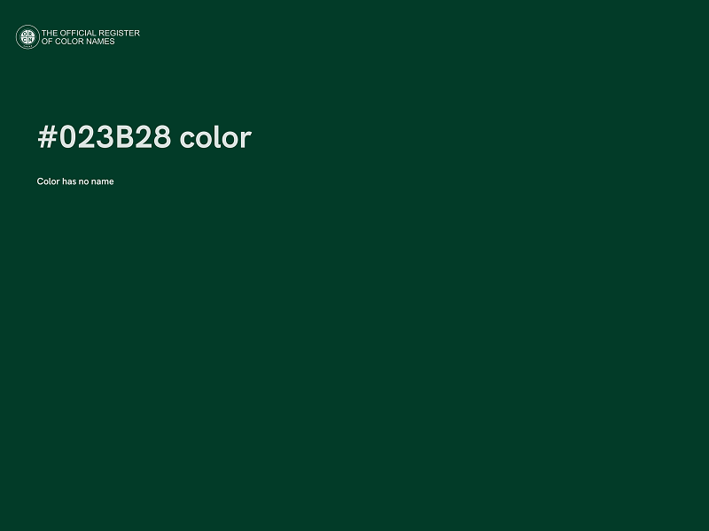 #023B28 color image
