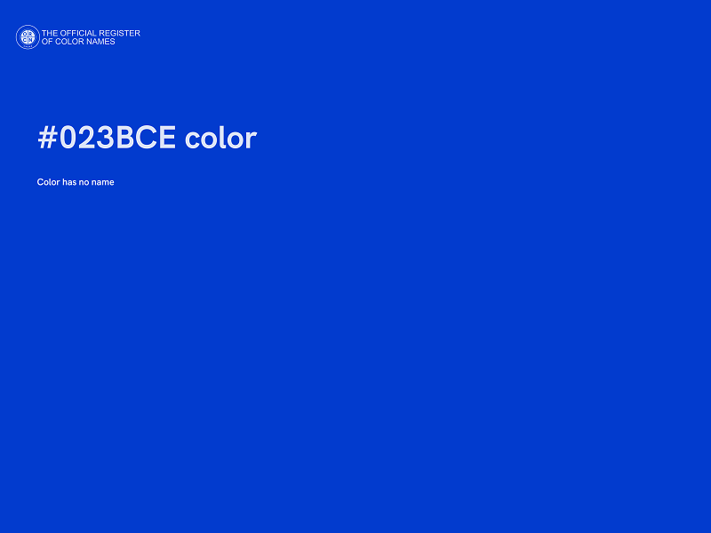 #023BCE color image