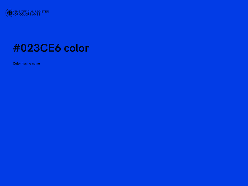 #023CE6 color image