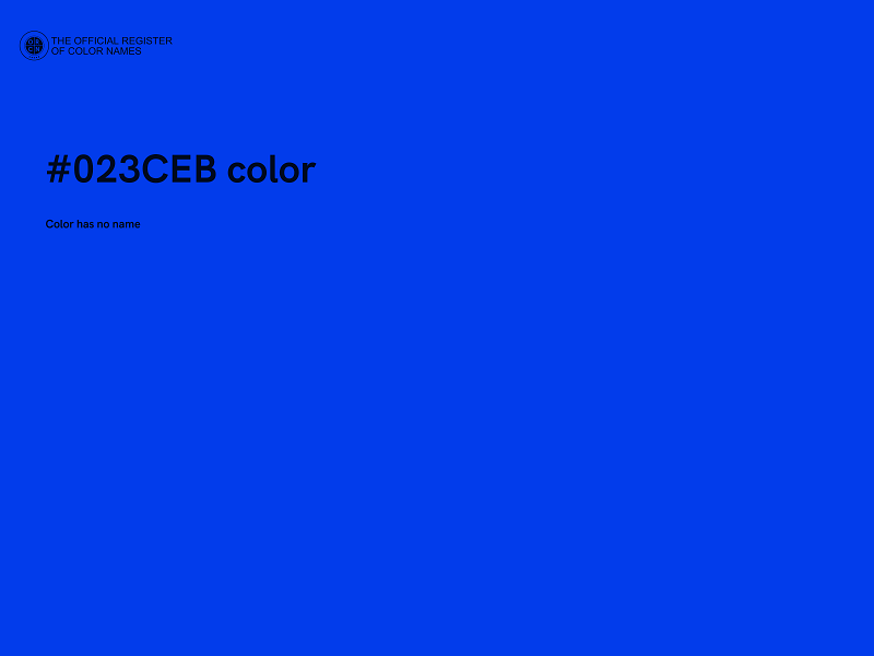 #023CEB color image