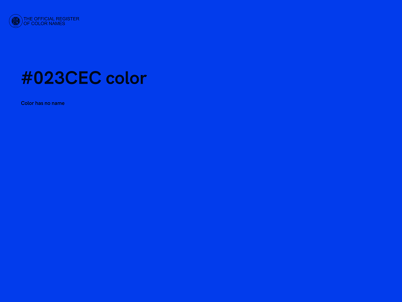 #023CEC color image