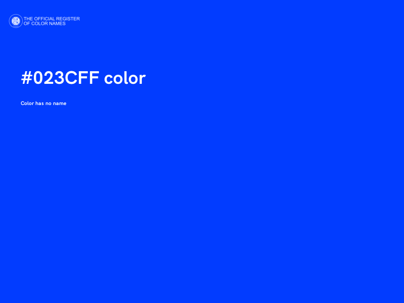 #023CFF color image