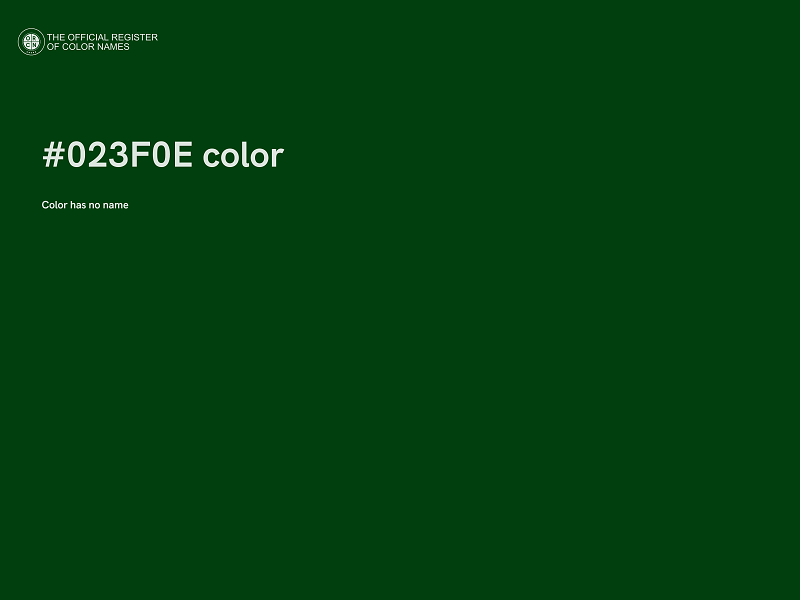 #023F0E color image