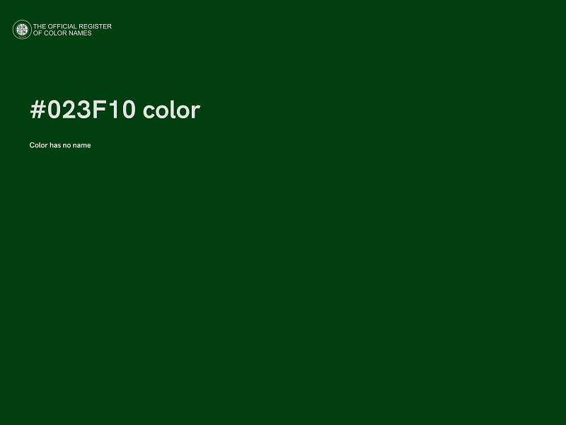 #023F10 color image