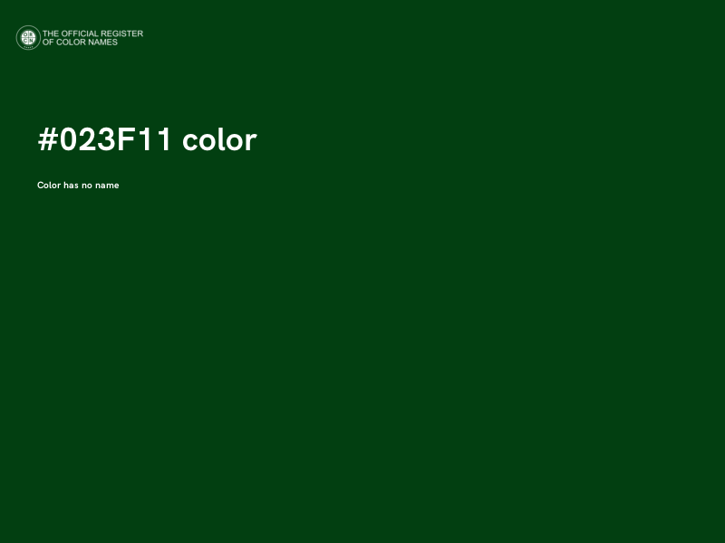 #023F11 color image