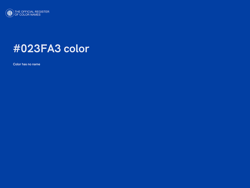 #023FA3 color image