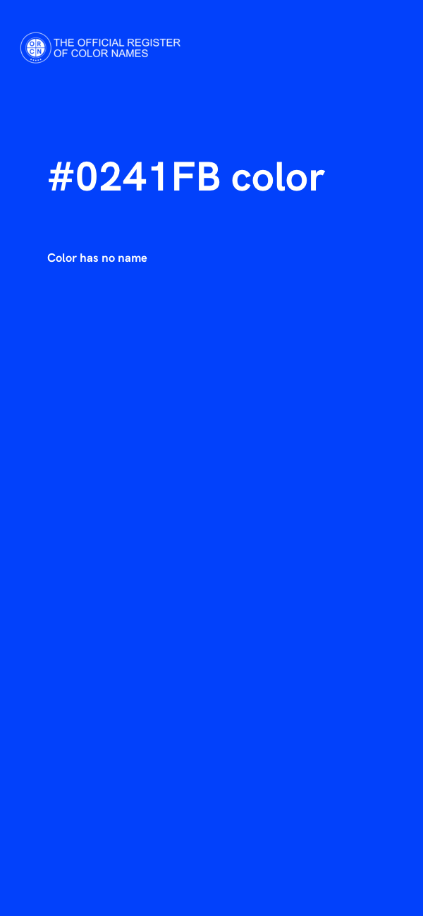 #0241FB color image