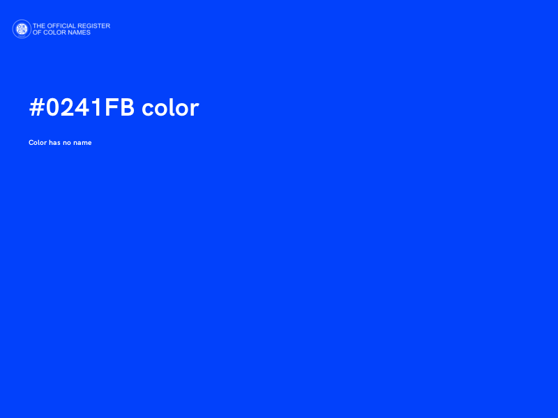 #0241FB color image