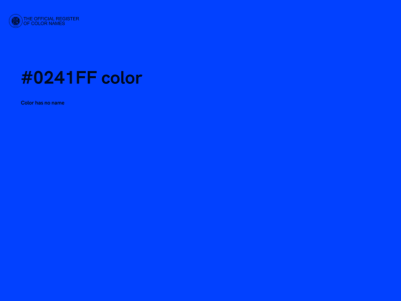 #0241FF color image