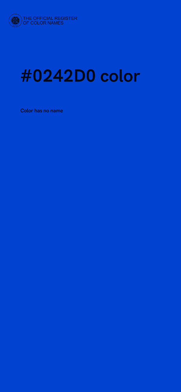 #0242D0 color image