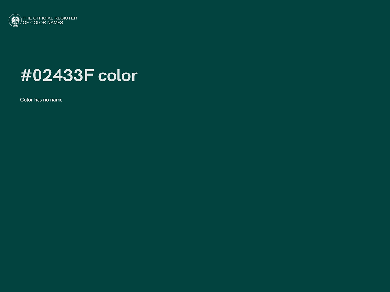 #02433F color image