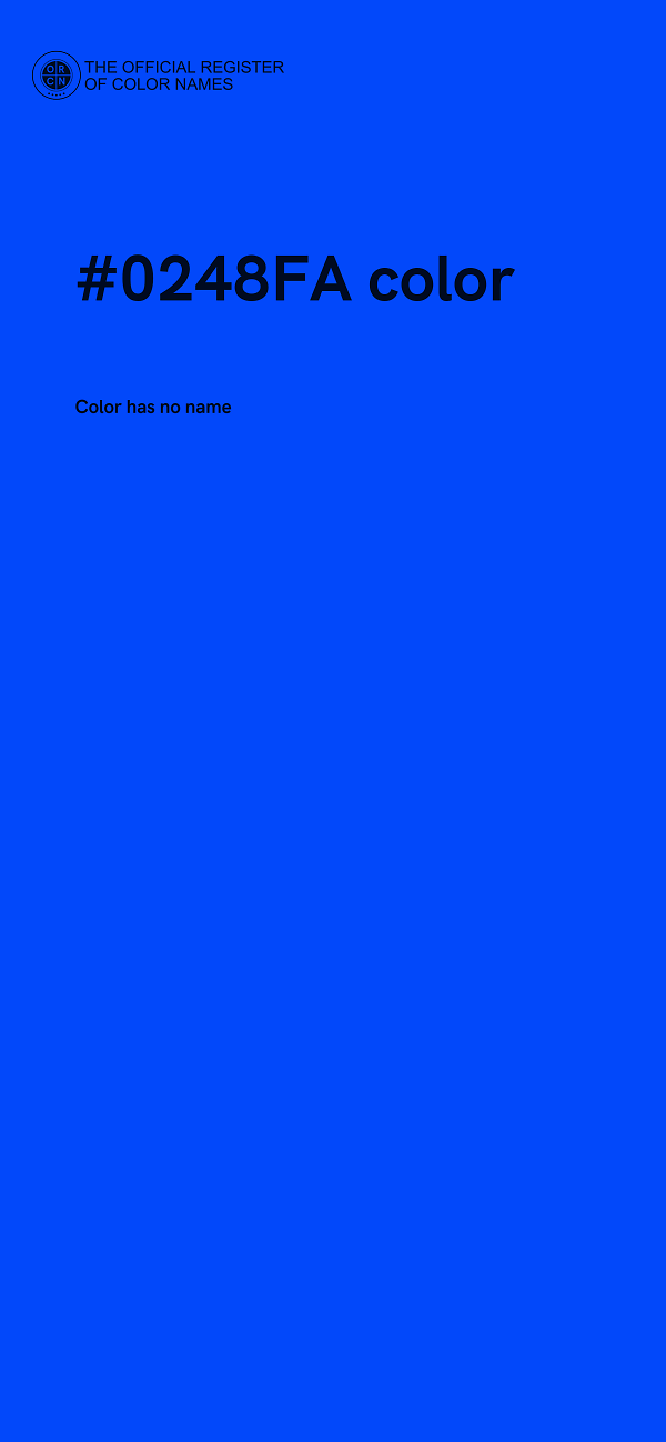 #0248FA color image
