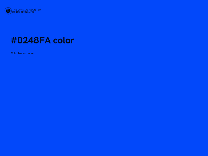 #0248FA color image