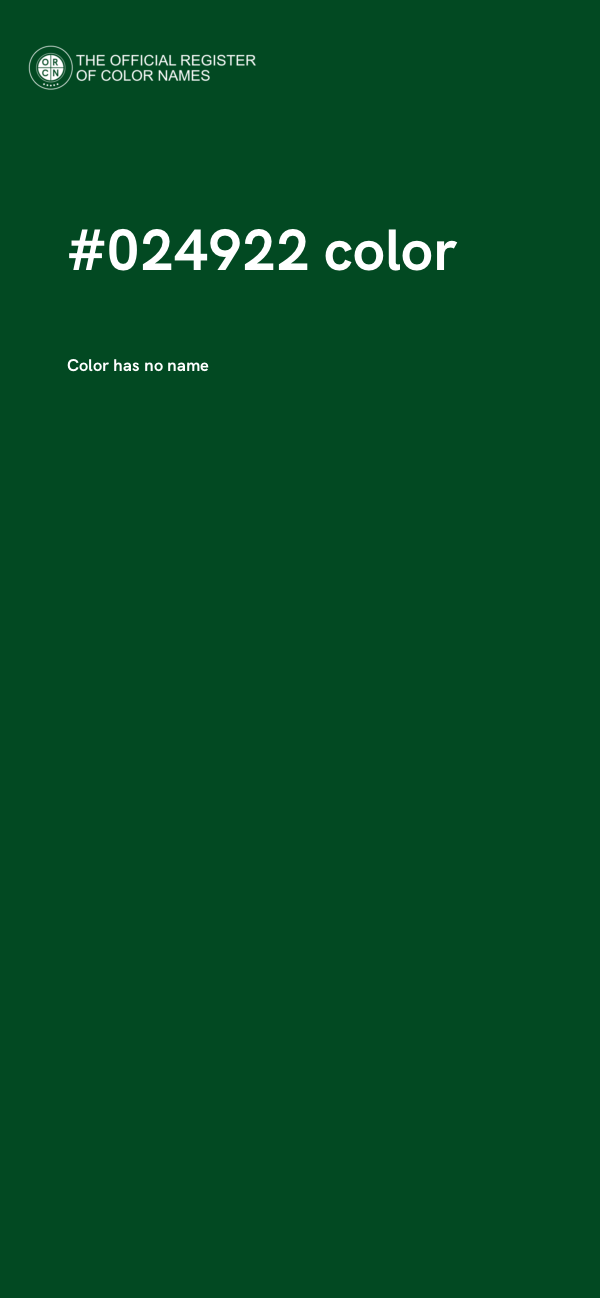 #024922 color image