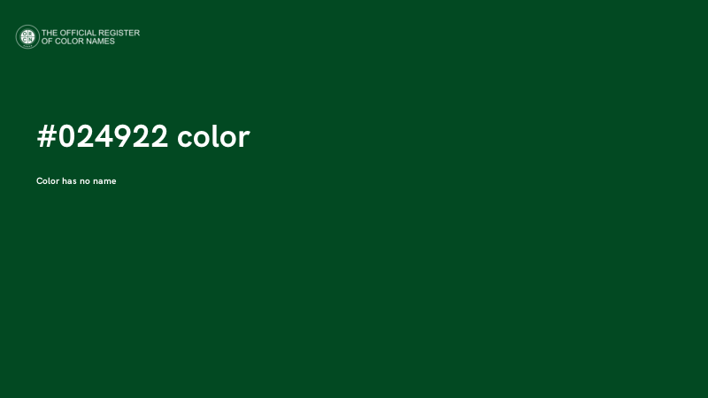 #024922 color image