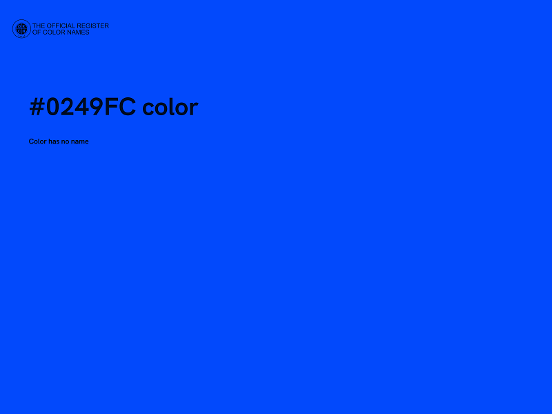 #0249FC color image