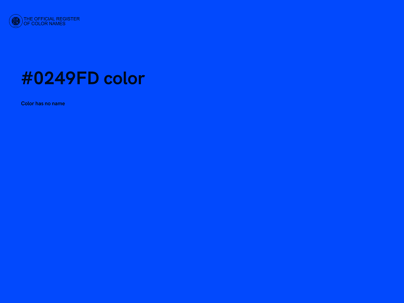 #0249FD color image