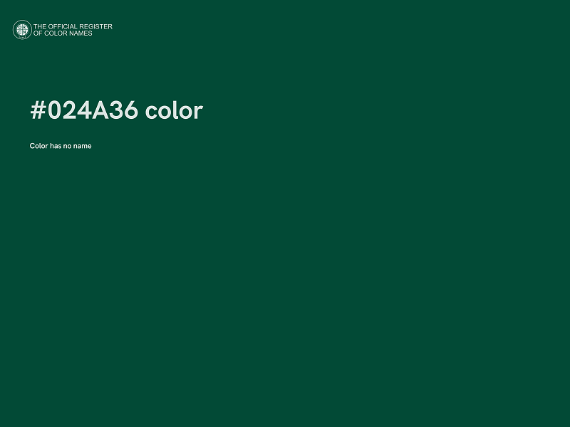 #024A36 color image