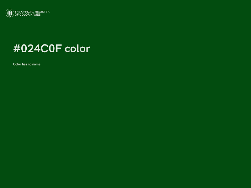 #024C0F color image