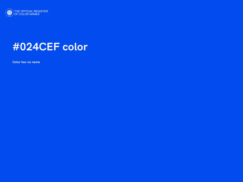 #024CEF color image