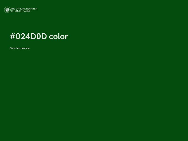 #024D0D color image