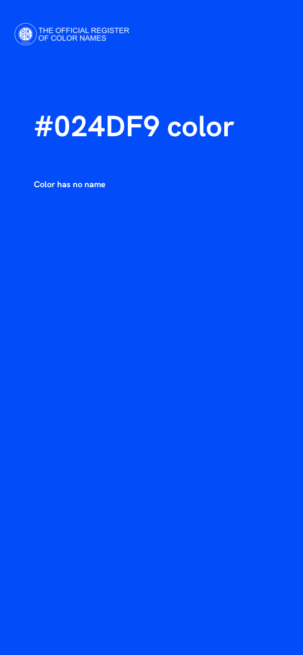 #024DF9 color image