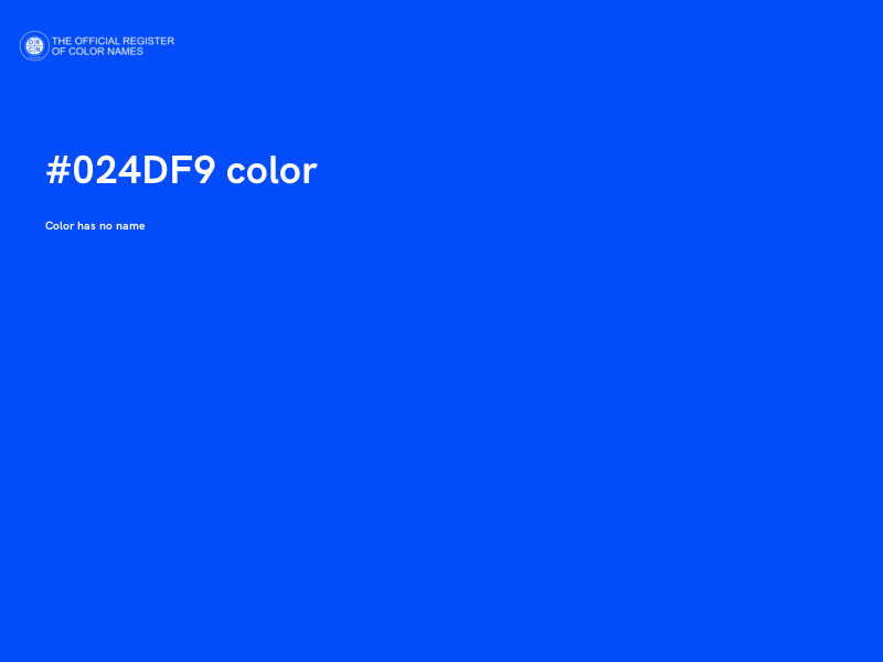 #024DF9 color image