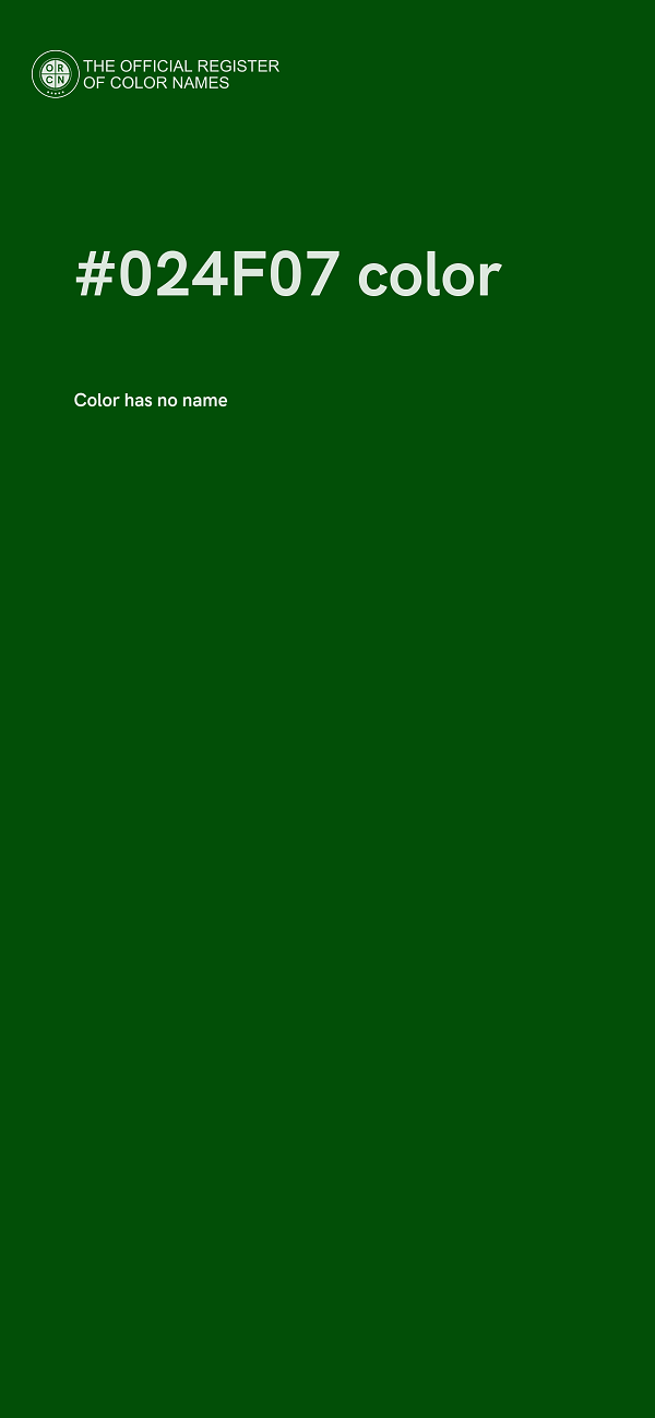 #024F07 color image