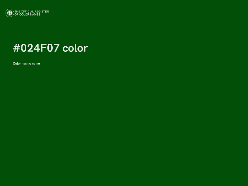 #024F07 color image