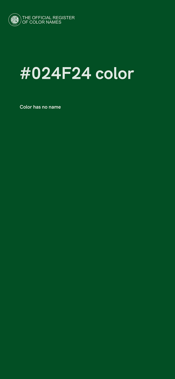#024F24 color image