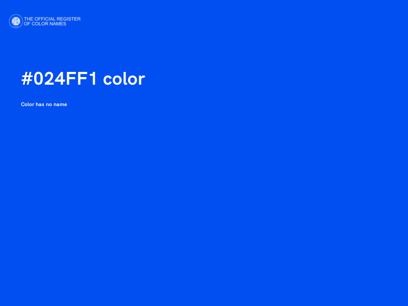 #024FF1 color image