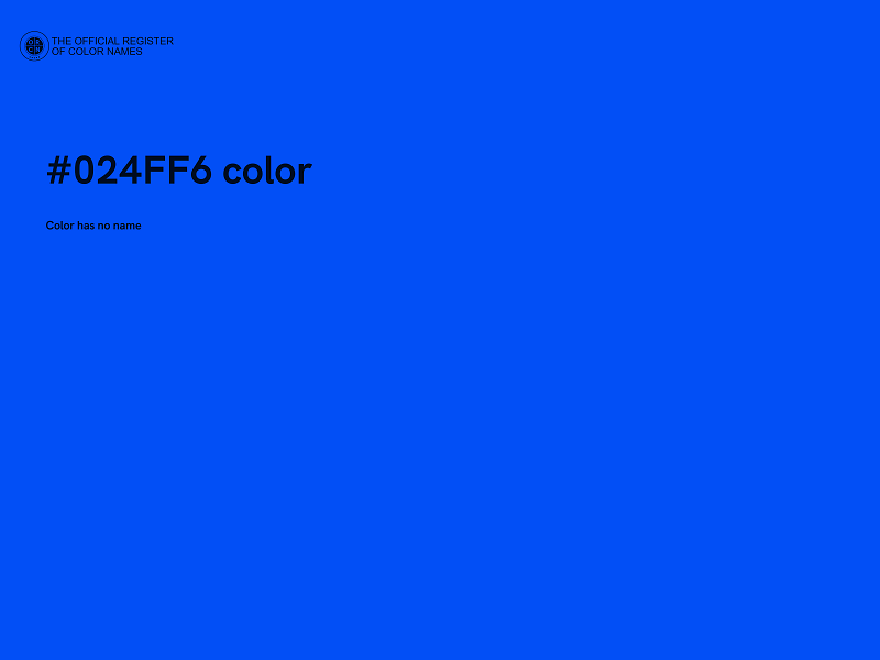 #024FF6 color image