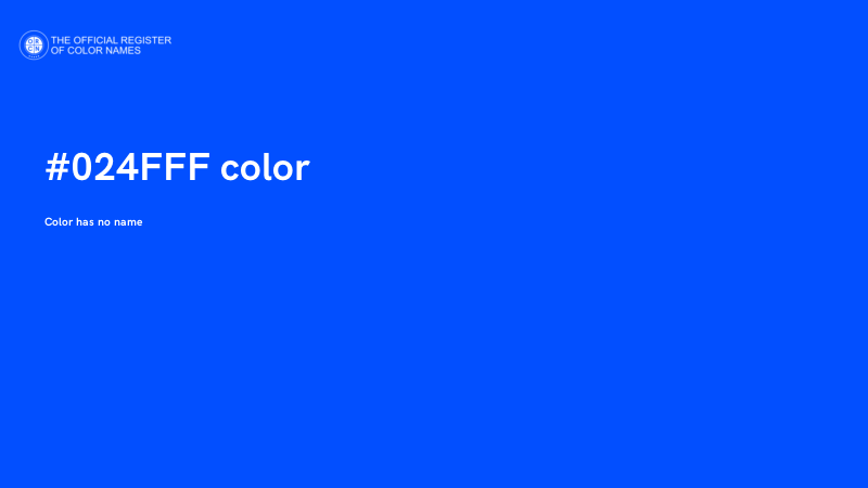 #024FFF color image