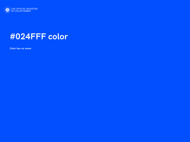 #024FFF color image