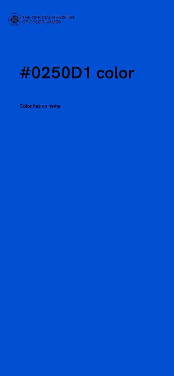 #0250D1 color image