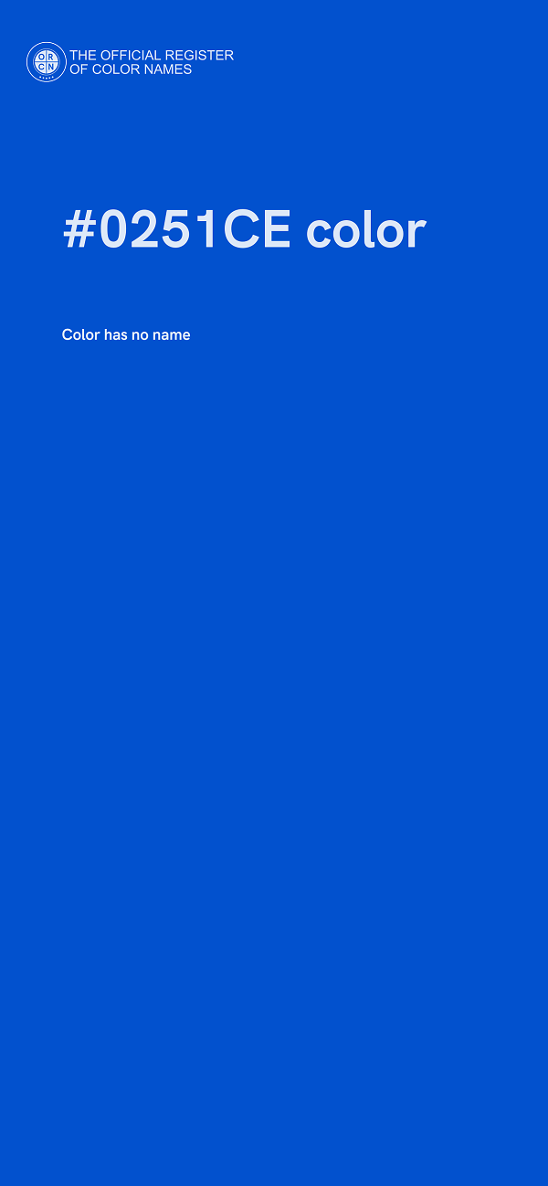 #0251CE color image