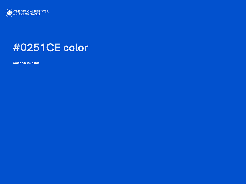 #0251CE color image
