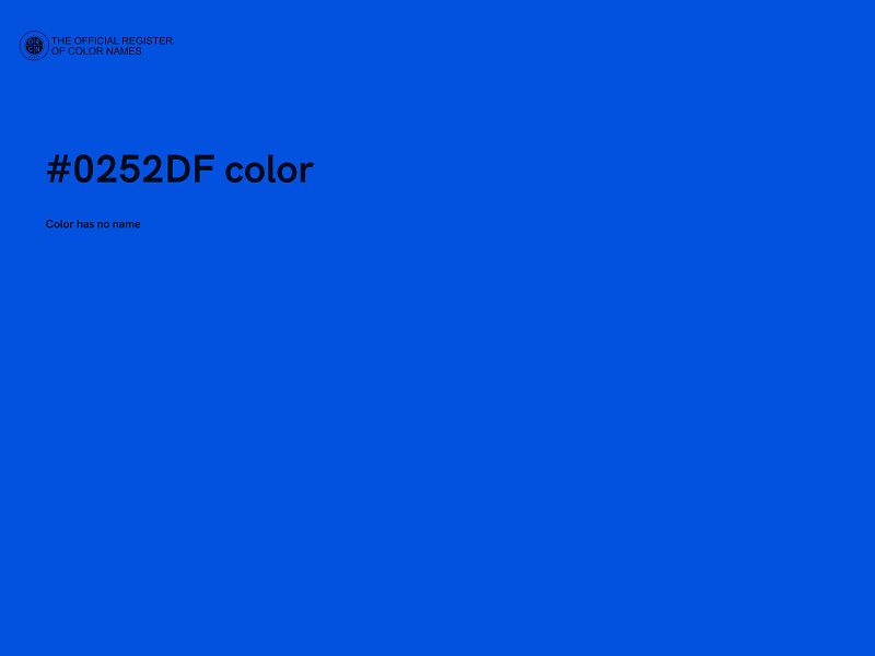 #0252DF color image