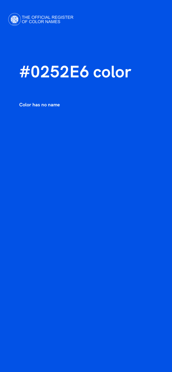 #0252E6 color image
