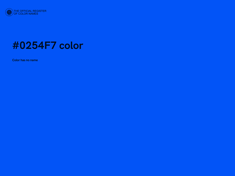 #0254F7 color image