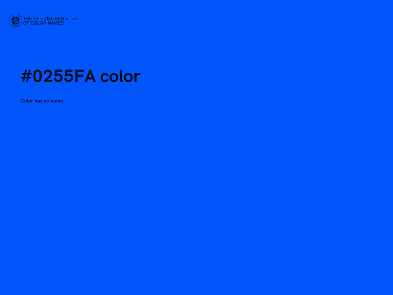 #0255FA color image