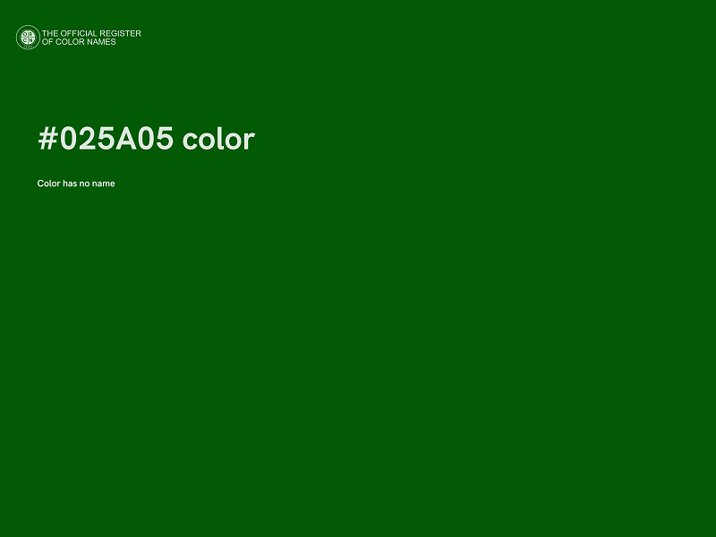 #025A05 color image