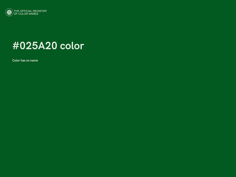 #025A20 color image